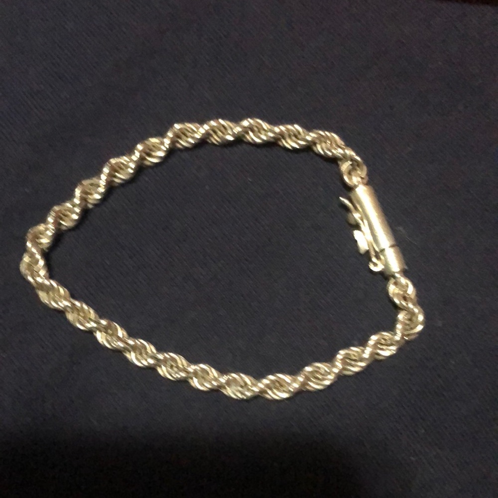 925 silver Nice 👍 thick rope bracelet